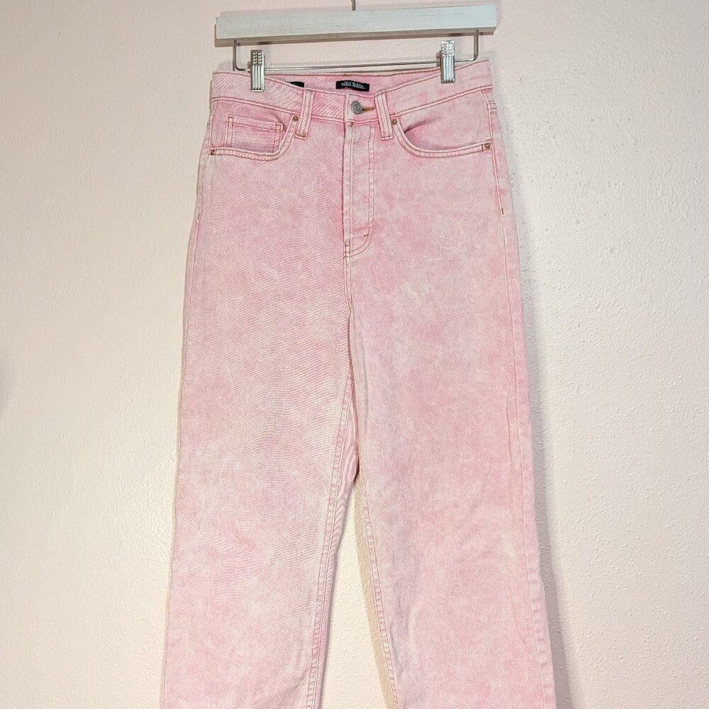 ⭐Wild Fable Women's Jeans Pants Pink Straight High Rise Cotton Blend Size 4⭐ - Picture 5 of 14